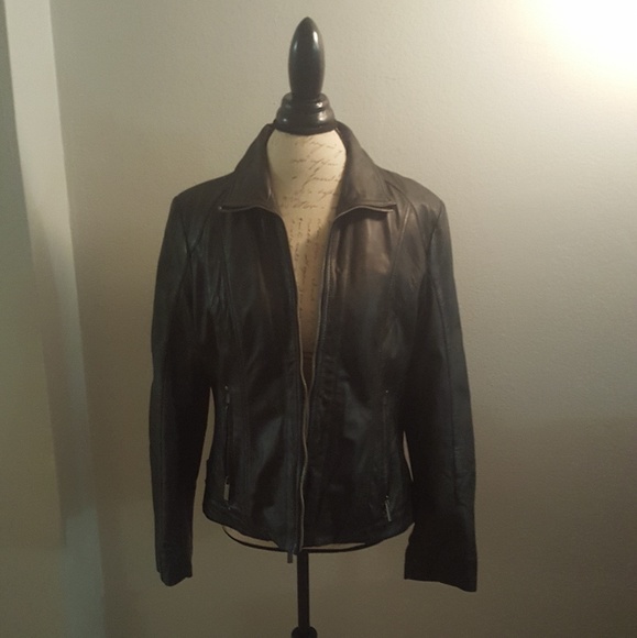 Jackets & Blazers - Black real leather jacket